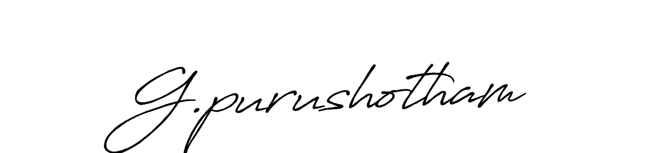 How to make G.purushotham signature? Antro_Vectra_Bolder is a professional autograph style. Create handwritten signature for G.purushotham name. G.purushotham signature style 7 images and pictures png