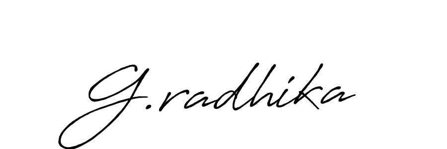 This is the best signature style for the G.radhika name. Also you like these signature font (Antro_Vectra_Bolder). Mix name signature. G.radhika signature style 7 images and pictures png