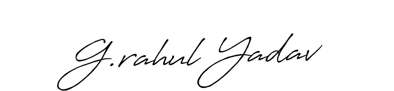 Create a beautiful signature design for name G.rahul Yadav. With this signature (Antro_Vectra_Bolder) fonts, you can make a handwritten signature for free. G.rahul Yadav signature style 7 images and pictures png
