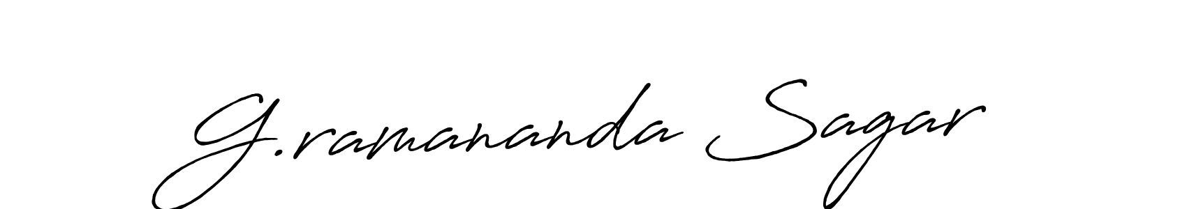 Design your own signature with our free online signature maker. With this signature software, you can create a handwritten (Antro_Vectra_Bolder) signature for name G.ramananda Sagar. G.ramananda Sagar signature style 7 images and pictures png