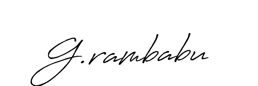 Make a beautiful signature design for name G.rambabu. With this signature (Antro_Vectra_Bolder) style, you can create a handwritten signature for free. G.rambabu signature style 7 images and pictures png