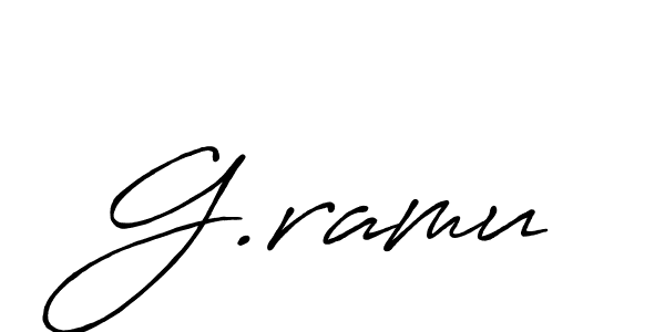 The best way (Antro_Vectra_Bolder) to make a short signature is to pick only two or three words in your name. The name G.ramu include a total of six letters. For converting this name. G.ramu signature style 7 images and pictures png