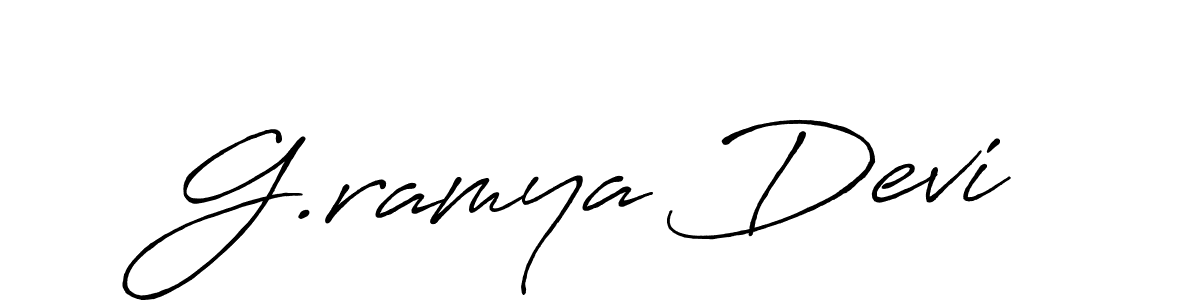 Design your own signature with our free online signature maker. With this signature software, you can create a handwritten (Antro_Vectra_Bolder) signature for name G.ramya Devi. G.ramya Devi signature style 7 images and pictures png