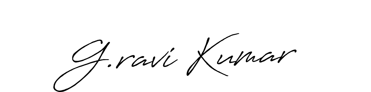 Create a beautiful signature design for name G.ravi Kumar. With this signature (Antro_Vectra_Bolder) fonts, you can make a handwritten signature for free. G.ravi Kumar signature style 7 images and pictures png