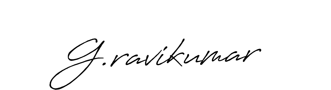 Use a signature maker to create a handwritten signature online. With this signature software, you can design (Antro_Vectra_Bolder) your own signature for name G.ravikumar. G.ravikumar signature style 7 images and pictures png