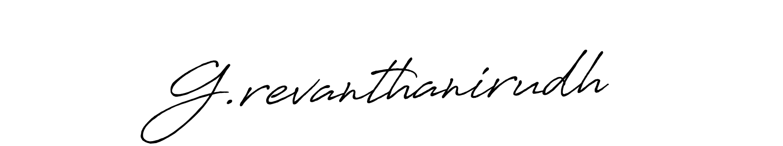 G.revanthanirudh stylish signature style. Best Handwritten Sign (Antro_Vectra_Bolder) for my name. Handwritten Signature Collection Ideas for my name G.revanthanirudh. G.revanthanirudh signature style 7 images and pictures png