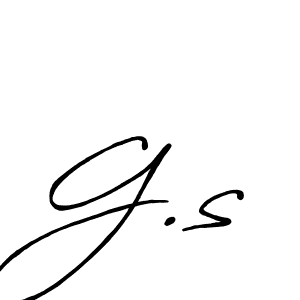 How to make G.s signature? Antro_Vectra_Bolder is a professional autograph style. Create handwritten signature for G.s name. G.s signature style 7 images and pictures png