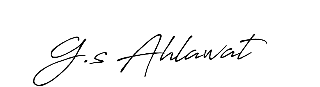 Design your own signature with our free online signature maker. With this signature software, you can create a handwritten (Antro_Vectra_Bolder) signature for name G.s Ahlawat. G.s Ahlawat signature style 7 images and pictures png