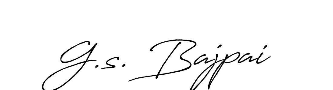 Antro_Vectra_Bolder is a professional signature style that is perfect for those who want to add a touch of class to their signature. It is also a great choice for those who want to make their signature more unique. Get G.s. Bajpai name to fancy signature for free. G.s. Bajpai signature style 7 images and pictures png