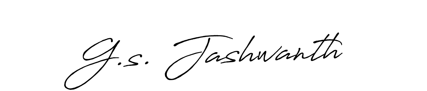 Design your own signature with our free online signature maker. With this signature software, you can create a handwritten (Antro_Vectra_Bolder) signature for name G.s. Jashwanth. G.s. Jashwanth signature style 7 images and pictures png