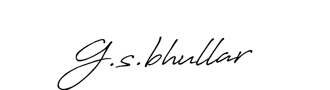 How to make G.s.bhullar name signature. Use Antro_Vectra_Bolder style for creating short signs online. This is the latest handwritten sign. G.s.bhullar signature style 7 images and pictures png