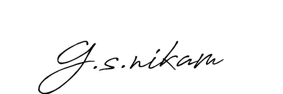 It looks lik you need a new signature style for name G.s.nikam. Design unique handwritten (Antro_Vectra_Bolder) signature with our free signature maker in just a few clicks. G.s.nikam signature style 7 images and pictures png