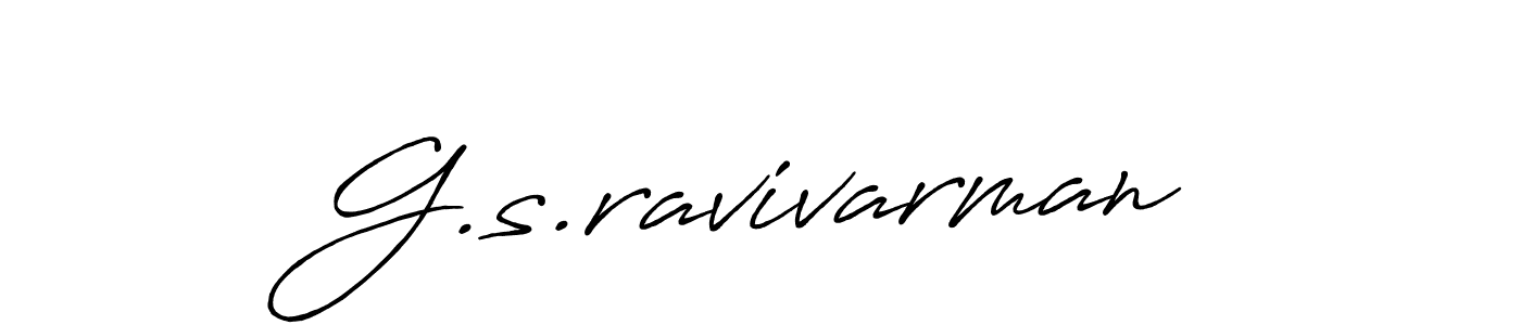 G.s.ravivarman stylish signature style. Best Handwritten Sign (Antro_Vectra_Bolder) for my name. Handwritten Signature Collection Ideas for my name G.s.ravivarman. G.s.ravivarman signature style 7 images and pictures png