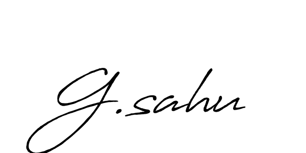 How to make G.sahu name signature. Use Antro_Vectra_Bolder style for creating short signs online. This is the latest handwritten sign. G.sahu signature style 7 images and pictures png