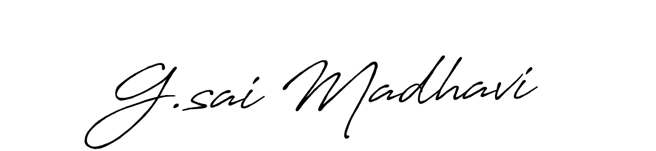 Make a beautiful signature design for name G.sai Madhavi. With this signature (Antro_Vectra_Bolder) style, you can create a handwritten signature for free. G.sai Madhavi signature style 7 images and pictures png