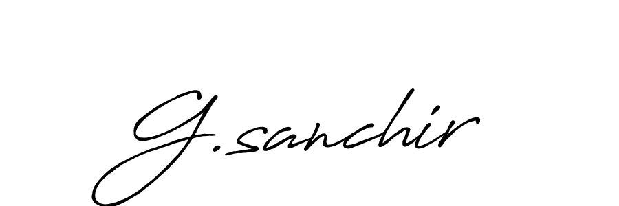 How to make G.sanchir name signature. Use Antro_Vectra_Bolder style for creating short signs online. This is the latest handwritten sign. G.sanchir signature style 7 images and pictures png