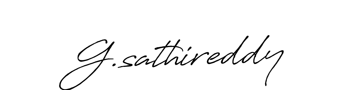 Use a signature maker to create a handwritten signature online. With this signature software, you can design (Antro_Vectra_Bolder) your own signature for name G.sathireddy. G.sathireddy signature style 7 images and pictures png