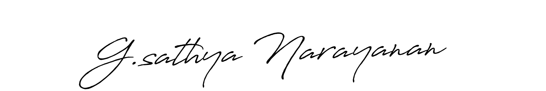 G.sathya Narayanan stylish signature style. Best Handwritten Sign (Antro_Vectra_Bolder) for my name. Handwritten Signature Collection Ideas for my name G.sathya Narayanan. G.sathya Narayanan signature style 7 images and pictures png