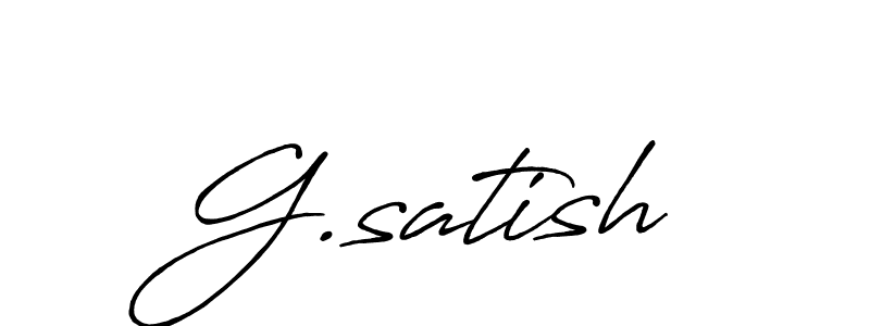 How to make G.satish signature? Antro_Vectra_Bolder is a professional autograph style. Create handwritten signature for G.satish name. G.satish signature style 7 images and pictures png