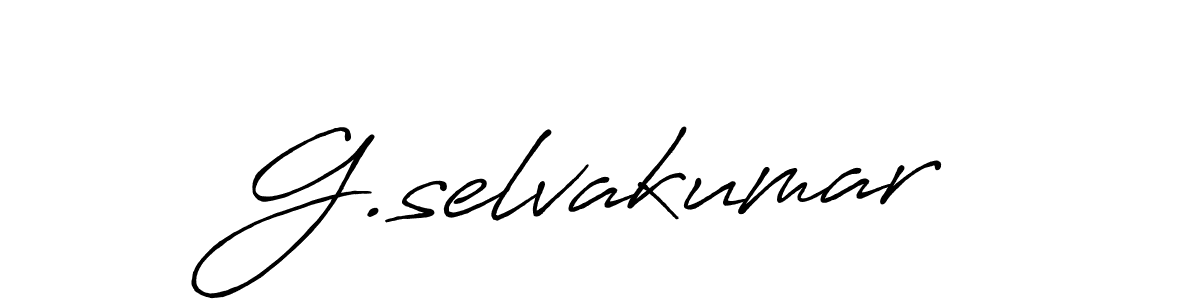 Design your own signature with our free online signature maker. With this signature software, you can create a handwritten (Antro_Vectra_Bolder) signature for name G.selvakumar. G.selvakumar signature style 7 images and pictures png