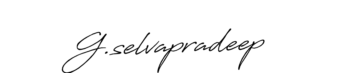 Create a beautiful signature design for name G.selvapradeep. With this signature (Antro_Vectra_Bolder) fonts, you can make a handwritten signature for free. G.selvapradeep signature style 7 images and pictures png