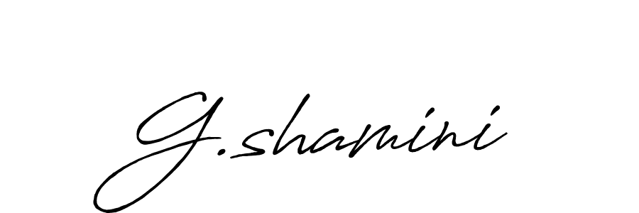 Similarly Antro_Vectra_Bolder is the best handwritten signature design. Signature creator online .You can use it as an online autograph creator for name G.shamini. G.shamini signature style 7 images and pictures png