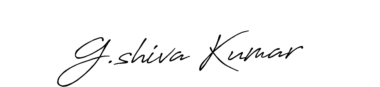 The best way (Antro_Vectra_Bolder) to make a short signature is to pick only two or three words in your name. The name G.shiva Kumar include a total of six letters. For converting this name. G.shiva Kumar signature style 7 images and pictures png