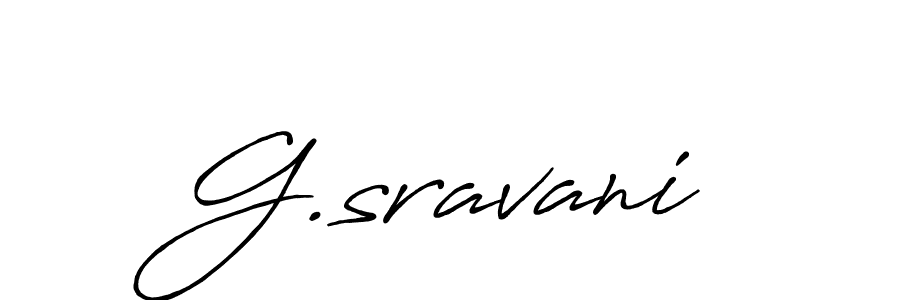 Create a beautiful signature design for name G.sravani. With this signature (Antro_Vectra_Bolder) fonts, you can make a handwritten signature for free. G.sravani signature style 7 images and pictures png