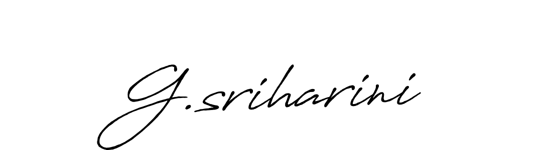 G.sriharini stylish signature style. Best Handwritten Sign (Antro_Vectra_Bolder) for my name. Handwritten Signature Collection Ideas for my name G.sriharini. G.sriharini signature style 7 images and pictures png