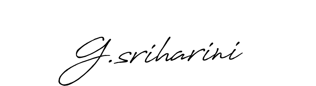 Also we have G.sriharini name is the best signature style. Create professional handwritten signature collection using Antro_Vectra_Bolder autograph style. G.sriharini signature style 7 images and pictures png