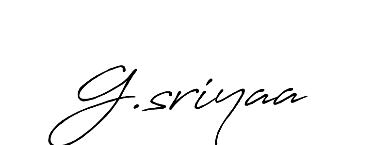 How to make G.sriyaa name signature. Use Antro_Vectra_Bolder style for creating short signs online. This is the latest handwritten sign. G.sriyaa signature style 7 images and pictures png