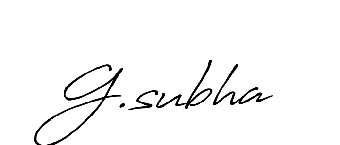 The best way (Antro_Vectra_Bolder) to make a short signature is to pick only two or three words in your name. The name G.subha include a total of six letters. For converting this name. G.subha signature style 7 images and pictures png