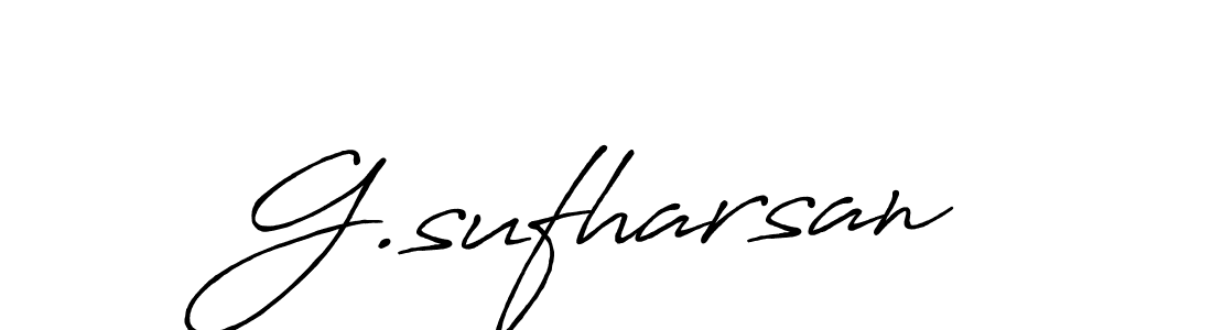 Also we have G.sufharsan name is the best signature style. Create professional handwritten signature collection using Antro_Vectra_Bolder autograph style. G.sufharsan signature style 7 images and pictures png