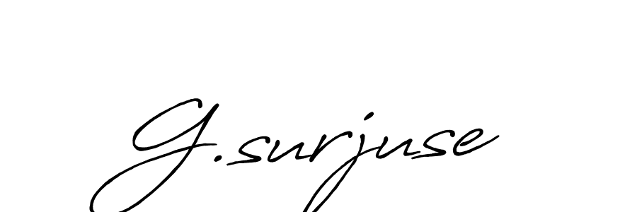 How to make G.surjuse signature? Antro_Vectra_Bolder is a professional autograph style. Create handwritten signature for G.surjuse name. G.surjuse signature style 7 images and pictures png