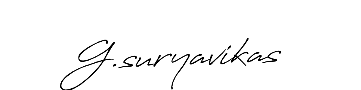 Make a beautiful signature design for name G.suryavikas. With this signature (Antro_Vectra_Bolder) style, you can create a handwritten signature for free. G.suryavikas signature style 7 images and pictures png