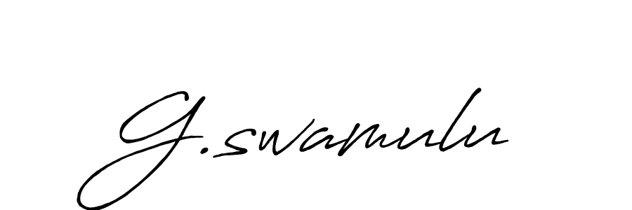 Create a beautiful signature design for name G.swamulu. With this signature (Antro_Vectra_Bolder) fonts, you can make a handwritten signature for free. G.swamulu signature style 7 images and pictures png