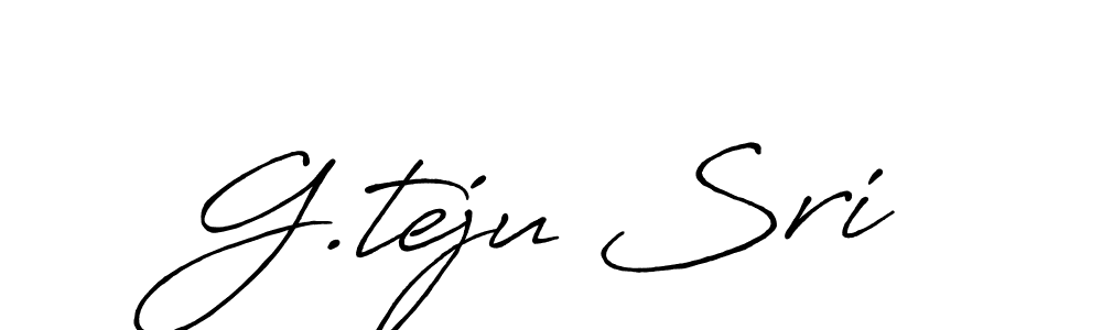 Similarly Antro_Vectra_Bolder is the best handwritten signature design. Signature creator online .You can use it as an online autograph creator for name G.teju Sri. G.teju Sri signature style 7 images and pictures png