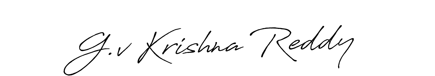G.v Krishna Reddy stylish signature style. Best Handwritten Sign (Antro_Vectra_Bolder) for my name. Handwritten Signature Collection Ideas for my name G.v Krishna Reddy. G.v Krishna Reddy signature style 7 images and pictures png