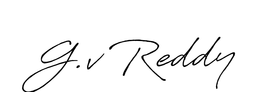 G.v Reddy stylish signature style. Best Handwritten Sign (Antro_Vectra_Bolder) for my name. Handwritten Signature Collection Ideas for my name G.v Reddy. G.v Reddy signature style 7 images and pictures png