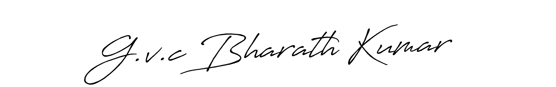 Also we have G.v.c Bharath Kumar name is the best signature style. Create professional handwritten signature collection using Antro_Vectra_Bolder autograph style. G.v.c Bharath Kumar signature style 7 images and pictures png