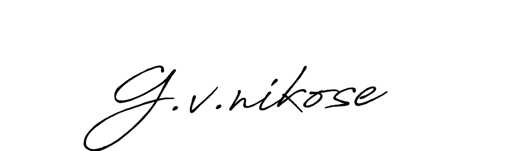 This is the best signature style for the G.v.nikose name. Also you like these signature font (Antro_Vectra_Bolder). Mix name signature. G.v.nikose signature style 7 images and pictures png