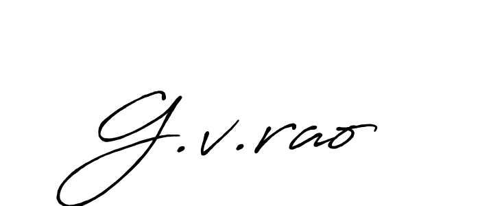 How to make G.v.rao signature? Antro_Vectra_Bolder is a professional autograph style. Create handwritten signature for G.v.rao name. G.v.rao signature style 7 images and pictures png