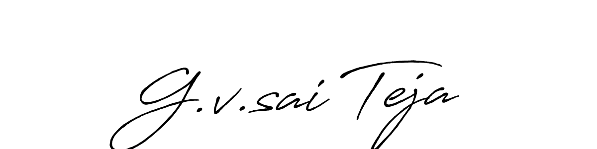 Make a beautiful signature design for name G.v.sai Teja. Use this online signature maker to create a handwritten signature for free. G.v.sai Teja signature style 7 images and pictures png