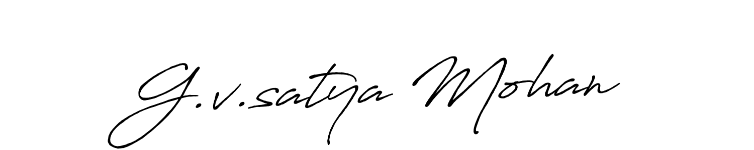 This is the best signature style for the G.v.satya Mohan name. Also you like these signature font (Antro_Vectra_Bolder). Mix name signature. G.v.satya Mohan signature style 7 images and pictures png