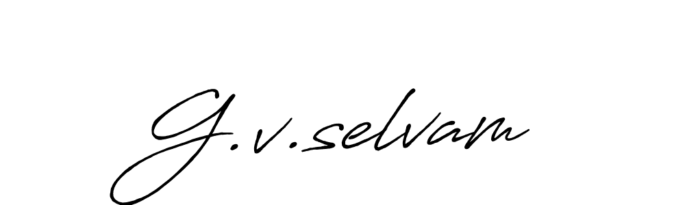 Also You can easily find your signature by using the search form. We will create G.v.selvam name handwritten signature images for you free of cost using Antro_Vectra_Bolder sign style. G.v.selvam signature style 7 images and pictures png