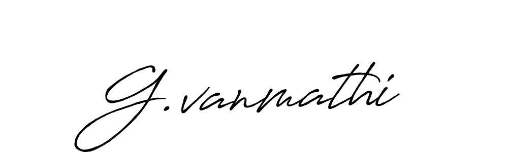 Create a beautiful signature design for name G.vanmathi. With this signature (Antro_Vectra_Bolder) fonts, you can make a handwritten signature for free. G.vanmathi signature style 7 images and pictures png