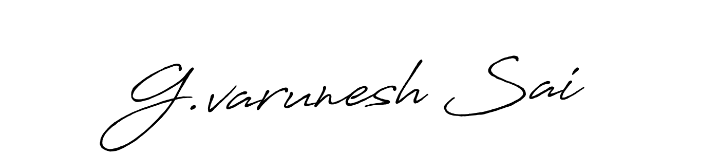 How to Draw G.varunesh Sai signature style? Antro_Vectra_Bolder is a latest design signature styles for name G.varunesh Sai. G.varunesh Sai signature style 7 images and pictures png