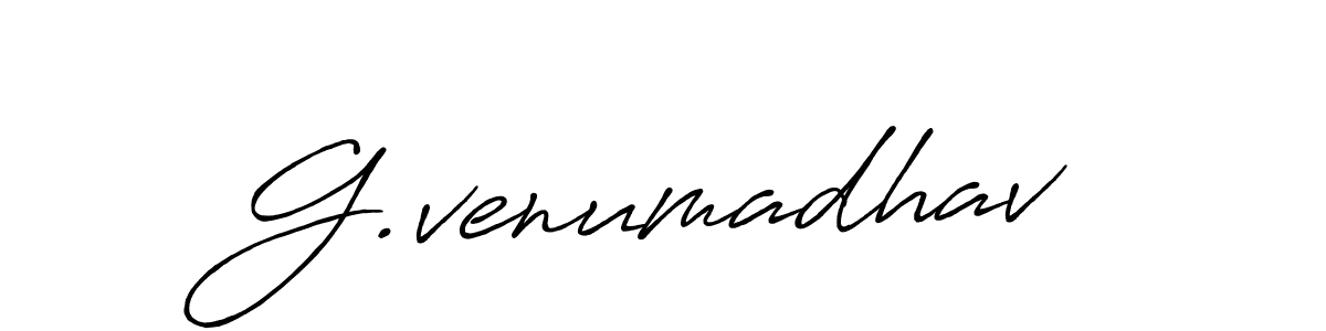 G.venumadhav stylish signature style. Best Handwritten Sign (Antro_Vectra_Bolder) for my name. Handwritten Signature Collection Ideas for my name G.venumadhav. G.venumadhav signature style 7 images and pictures png