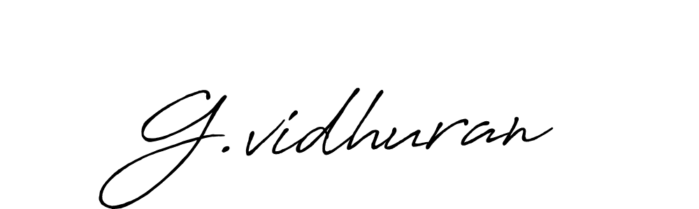 Design your own signature with our free online signature maker. With this signature software, you can create a handwritten (Antro_Vectra_Bolder) signature for name G.vidhuran. G.vidhuran signature style 7 images and pictures png