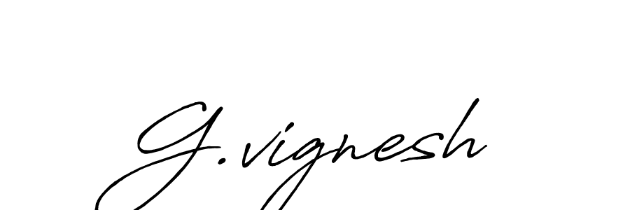Make a beautiful signature design for name G.vignesh. With this signature (Antro_Vectra_Bolder) style, you can create a handwritten signature for free. G.vignesh signature style 7 images and pictures png